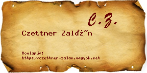 Czettner Zalán névjegykártya
